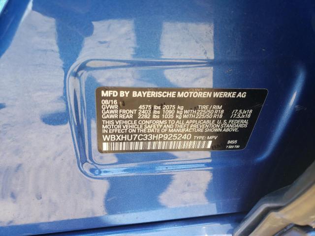 Photo 9 VIN: WBXHU7C33HP925240 - BMW X1 SDRIVE2 