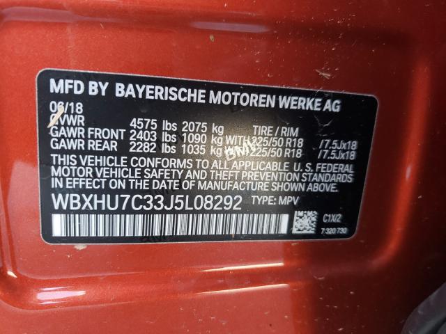 Photo 9 VIN: WBXHU7C33J5L08292 - BMW X1 SDRIVE2 