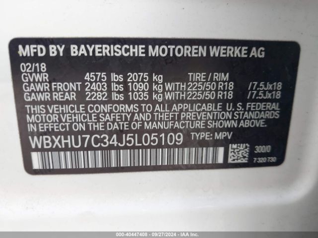 Photo 8 VIN: WBXHU7C34J5L05109 - BMW X1 