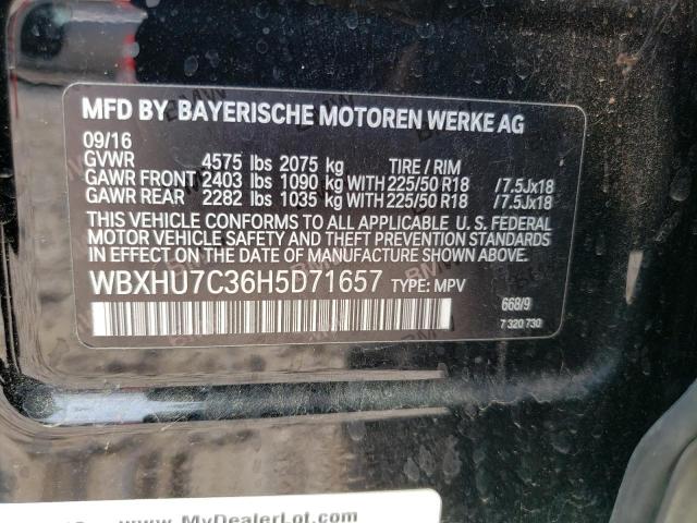 Photo 12 VIN: WBXHU7C36H5D71657 - BMW X1 SDRIVE2 