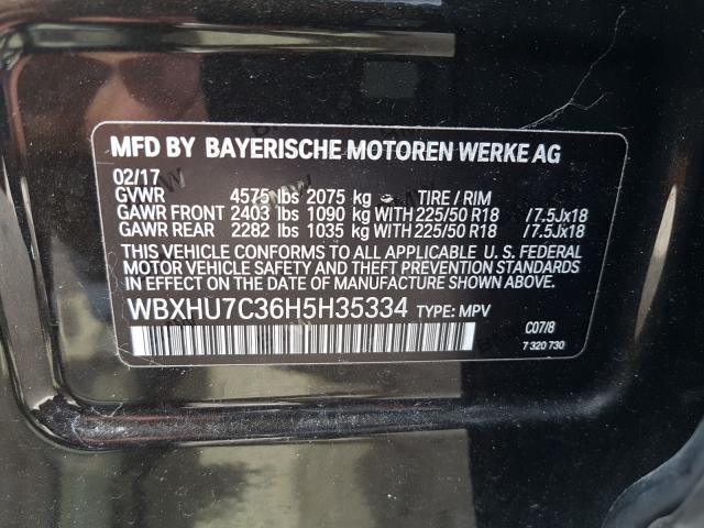 Photo 9 VIN: WBXHU7C36H5H35334 - BMW X1 SDRIVE2 