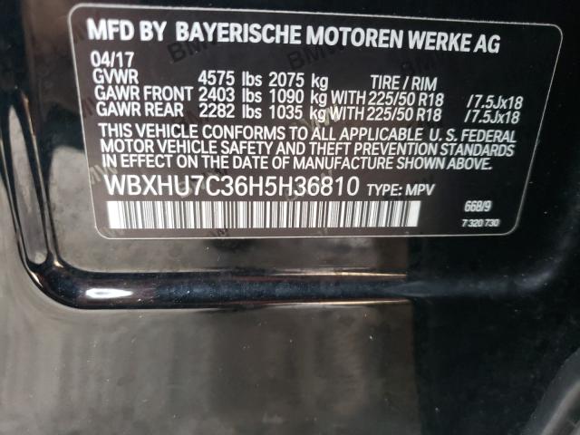 Photo 9 VIN: WBXHU7C36H5H36810 - BMW X1 SDRIVE2 