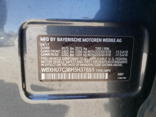 Photo 9 VIN: WBXHU7C36H5H37651 - BMW X1 SDRIVE2 