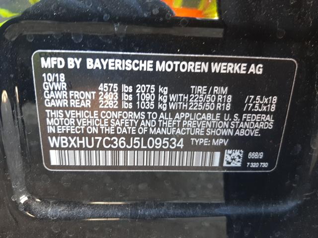 Photo 9 VIN: WBXHU7C36J5L09534 - BMW X1 SDRIVE2 