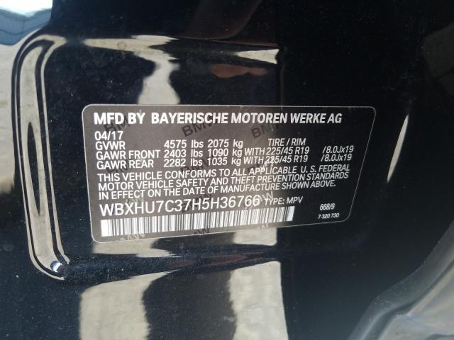 Photo 9 VIN: WBXHU7C37H5H36766 - BMW X1 SDRIVE2 