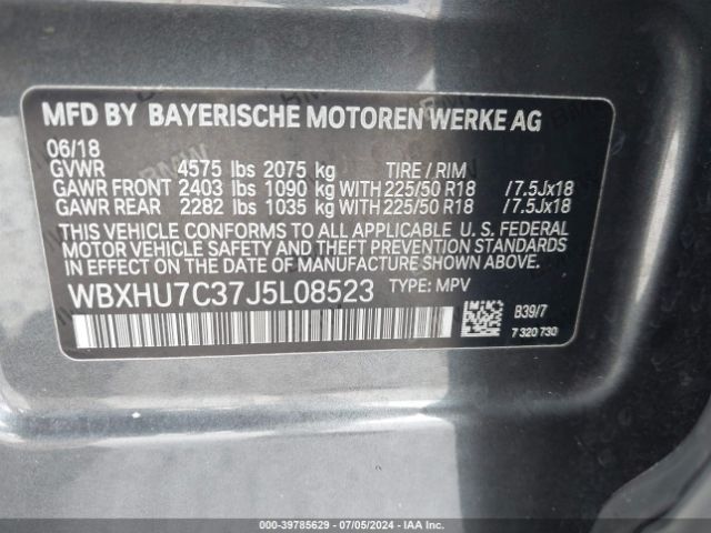 Photo 8 VIN: WBXHU7C37J5L08523 - BMW X1 