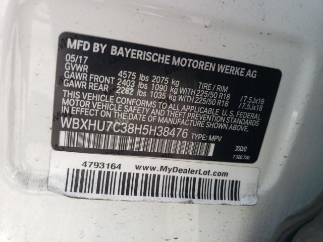 Photo 12 VIN: WBXHU7C38H5H38476 - BMW X1 SDRIVE2 