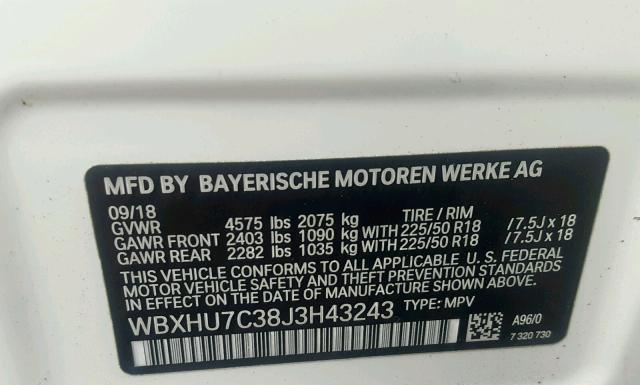 Photo 9 VIN: WBXHU7C38J3H43243 - BMW X1 