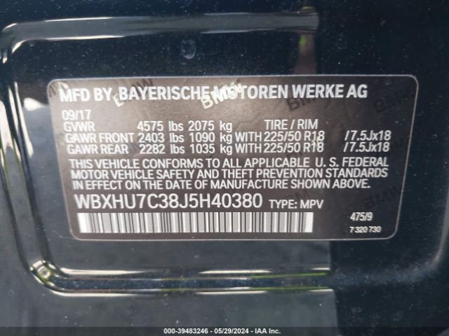 Photo 8 VIN: WBXHU7C38J5H40380 - BMW X1 