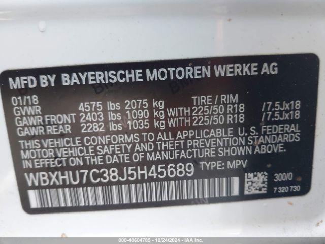 Photo 8 VIN: WBXHU7C38J5H45689 - BMW X1 