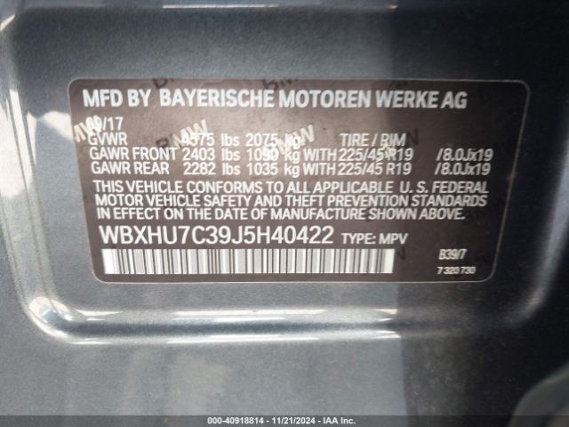 Photo 8 VIN: WBXHU7C39J5H40422 - BMW X1 