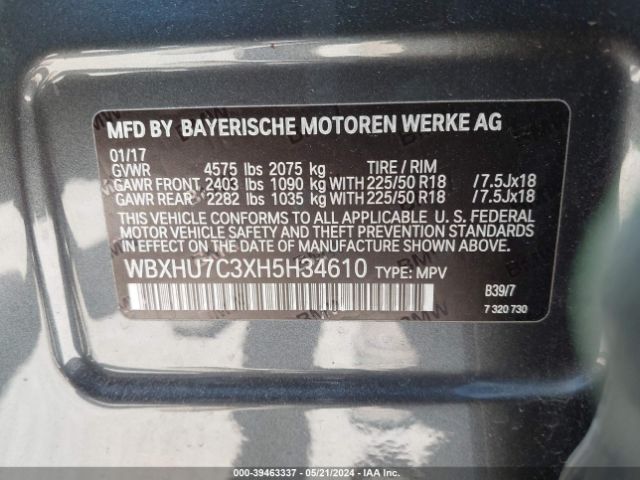 Photo 8 VIN: WBXHU7C3XH5H34610 - BMW X1 