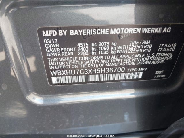 Photo 8 VIN: WBXHU7C3XH5H36700 - BMW X1 