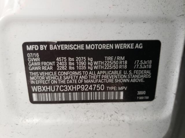 Photo 9 VIN: WBXHU7C3XHP924750 - BMW X1 SDRIVE2 