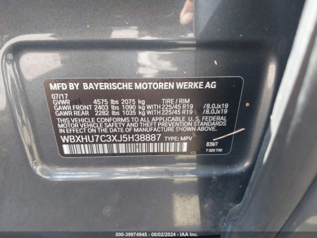 Photo 8 VIN: WBXHU7C3XJ5H38887 - BMW X1 