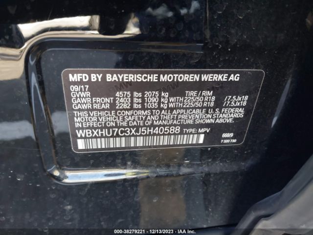 Photo 8 VIN: WBXHU7C3XJ5H40588 - BMW X1 