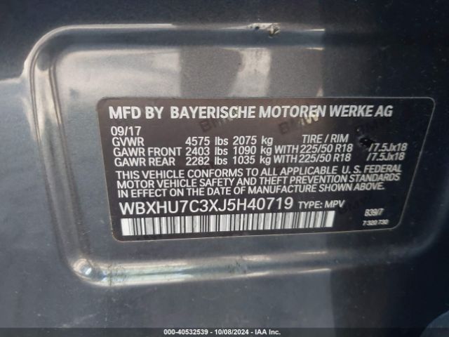 Photo 8 VIN: WBXHU7C3XJ5H40719 - BMW X1 