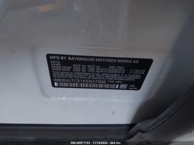 Photo 8 VIN: WBXHU7C51K5N37606 - BMW X1 