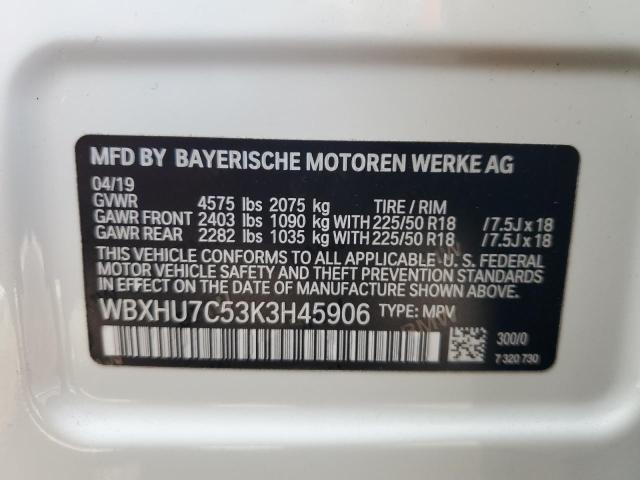 Photo 12 VIN: WBXHU7C53K3H45906 - BMW X1 SDRIVE2 