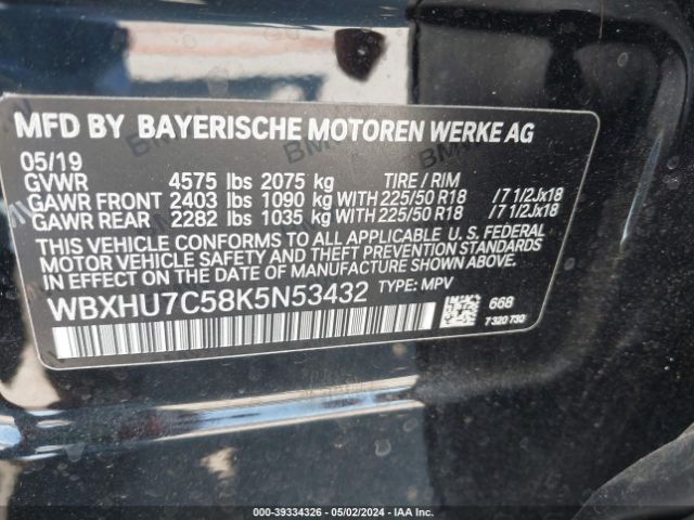 Photo 8 VIN: WBXHU7C58K5N53432 - BMW X1 