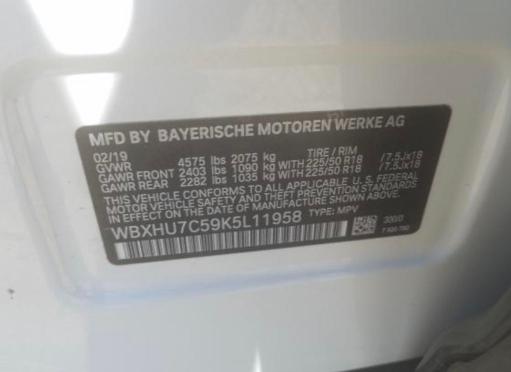 Photo 9 VIN: WBXHU7C59K5L11958 - BMW X1 SDRIVE2 