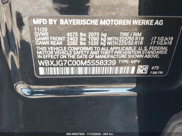 Photo 8 VIN: WBXJG7C00M5S58339 - BMW X1 