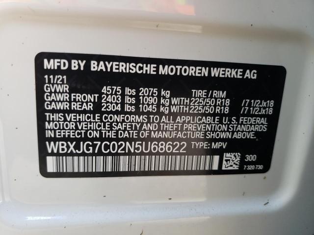 Photo 9 VIN: WBXJG7C02N5U68622 - BMW X1 SDRIVE2 