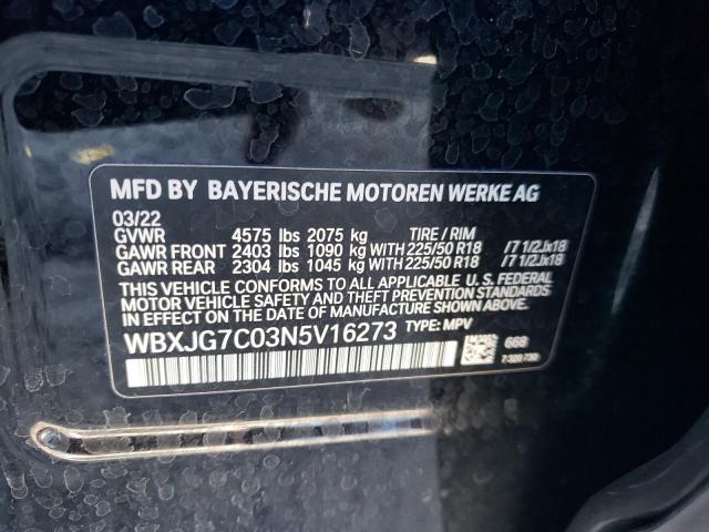 Photo 12 VIN: WBXJG7C03N5V16273 - BMW X1 SDRIVE2 