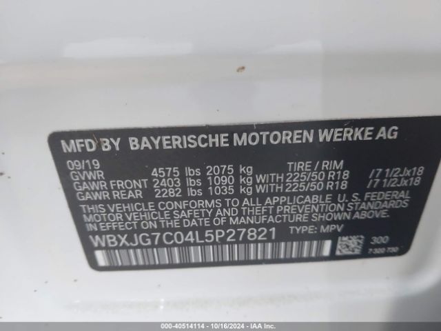 Photo 8 VIN: WBXJG7C04L5P27821 - BMW X1 