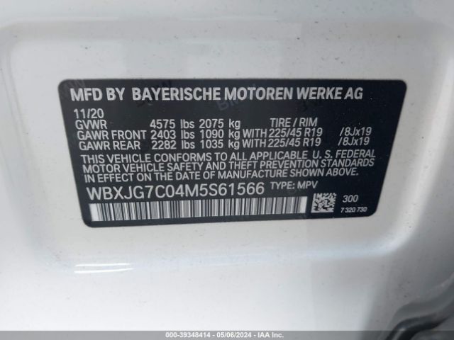 Photo 8 VIN: WBXJG7C04M5S61566 - BMW X1 