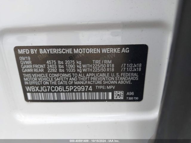 Photo 8 VIN: WBXJG7C06L5P29974 - BMW X1 