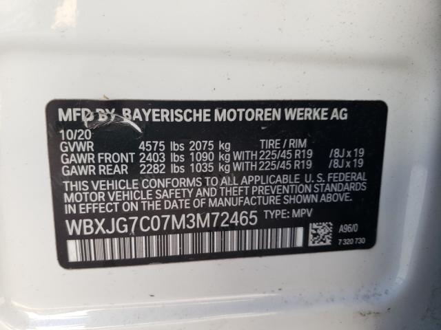 Photo 9 VIN: WBXJG7C07M3M72465 - BMW X1 SDRIVE2 