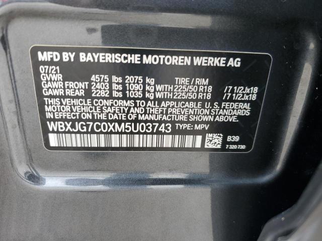 Photo 12 VIN: WBXJG7C0XM5U03743 - BMW X1 