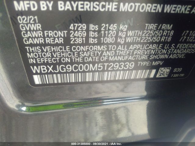 Photo 8 VIN: WBXJG9C00M5T29339 - BMW X1 