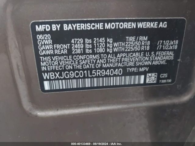 Photo 8 VIN: WBXJG9C01L5R94040 - BMW X1 