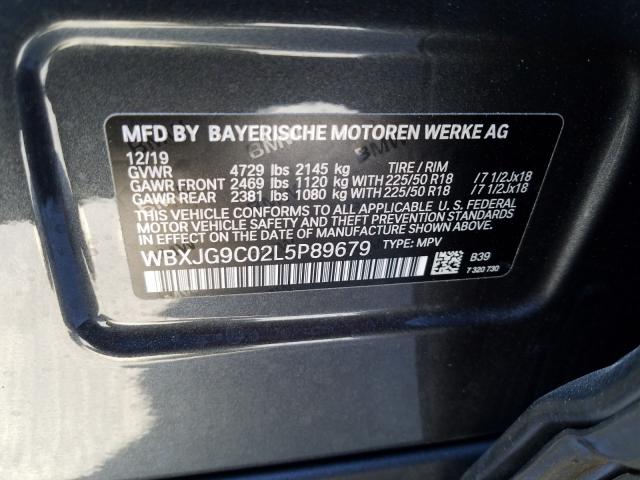 Photo 9 VIN: WBXJG9C02L5P89679 - BMW X1 XDRIVE2 