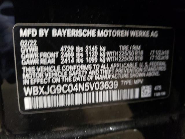 Photo 12 VIN: WBXJG9C04N5V03639 - BMW X1 XDRIVE2 