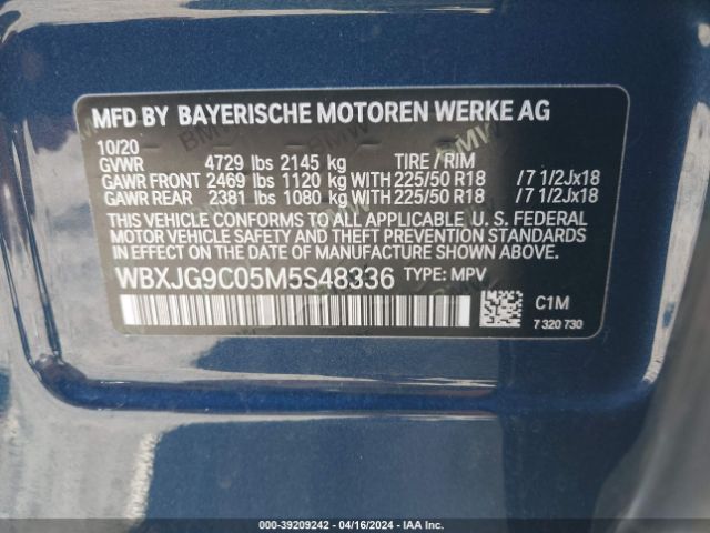 Photo 8 VIN: WBXJG9C05M5S48336 - BMW X1 