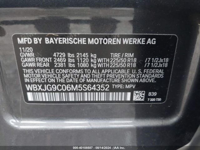 Photo 8 VIN: WBXJG9C06M5S64352 - BMW X1 