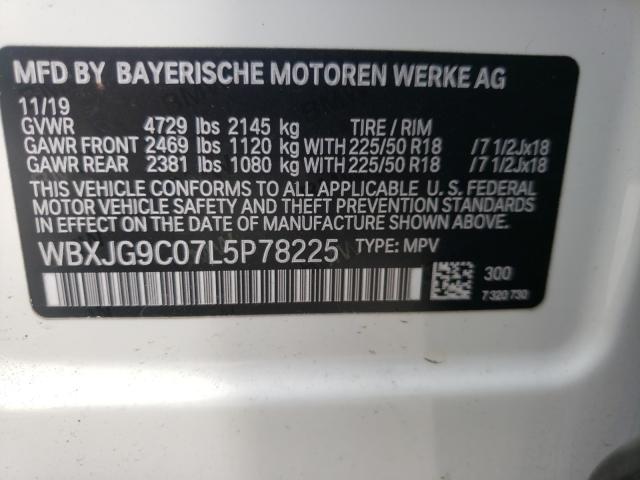 Photo 9 VIN: WBXJG9C07L5P78225 - BMW X1 XDRIVE2 