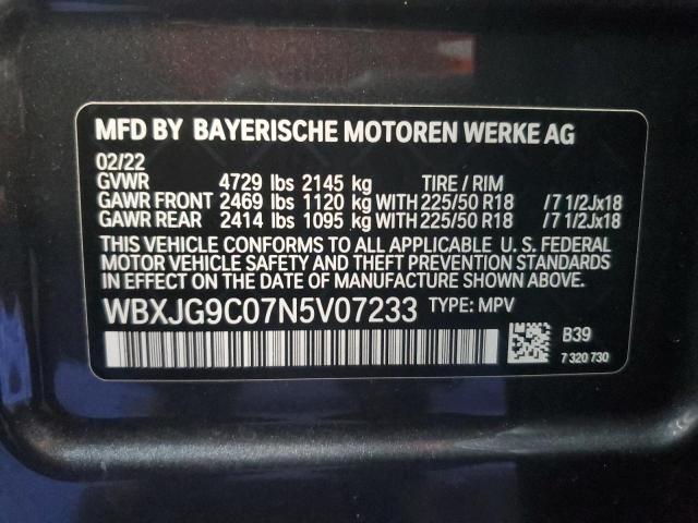 Photo 12 VIN: WBXJG9C07N5V07233 - BMW X1 XDRIVE2 