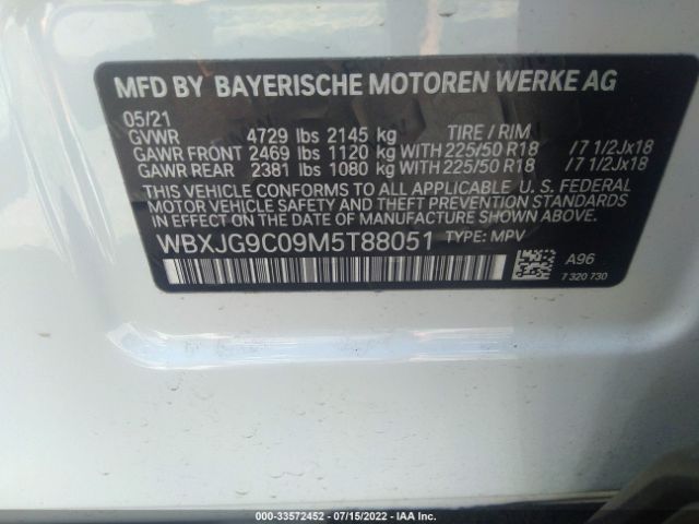 Photo 8 VIN: WBXJG9C09M5T88051 - BMW X1 