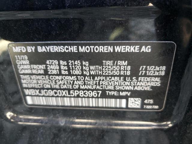 Photo 12 VIN: WBXJG9C0XL5P83967 - BMW X1 XDRIVE2 