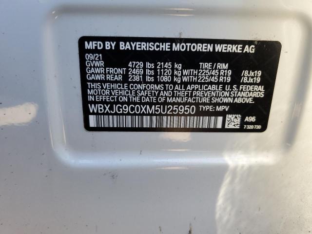 Photo 12 VIN: WBXJG9C0XM5U25950 - BMW X1 XDRIVE2 