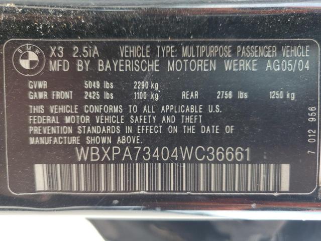 Photo 12 VIN: WBXPA73404WC36661 - BMW X3 