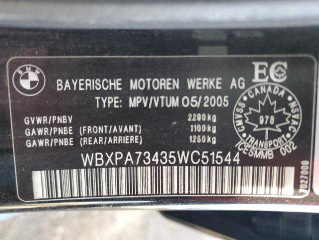 Photo 12 VIN: WBXPA73435WC51544 - BMW X3 2.5I 