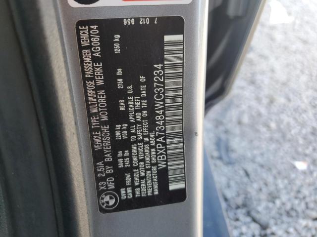 Photo 11 VIN: WBXPA73484WC37234 - BMW X3 2.5I 