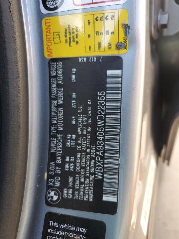 Photo 12 VIN: WBXPA93405WD22355 - BMW X3 3.0I 