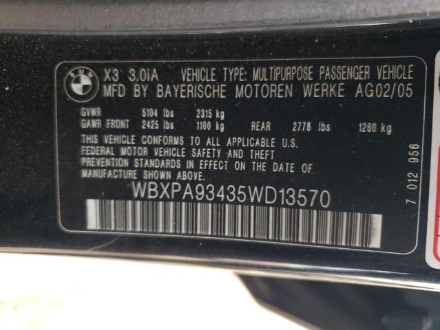 Photo 11 VIN: WBXPA93435WD13570 - BMW X3 3.0I 