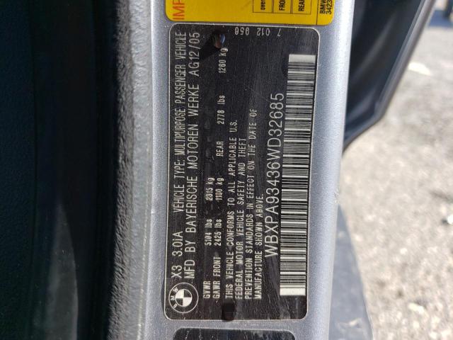 Photo 12 VIN: WBXPA93436WD32685 - BMW X3 3.0I 